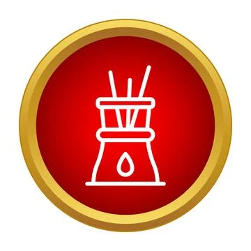 Reed diffuser icon illustrating home fragrance and aromatherapy Stock Illustration