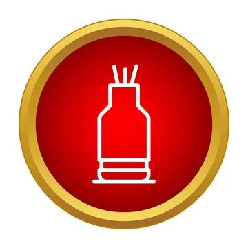 Reed diffuser icon spreading relaxing home fragrance Stock Illustration