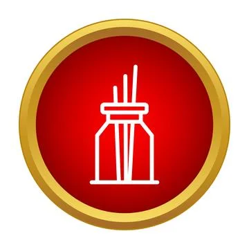 Reed diffuser icon symbolizing aromatherapy wellness and scent Illustrazione stock
