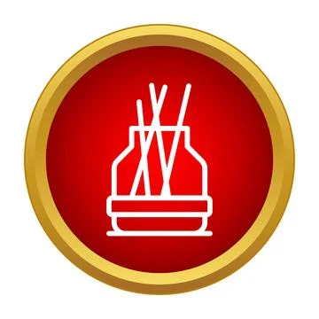Reed diffuser icon symbolizing aromatherapy and relaxation Stock Illustration
