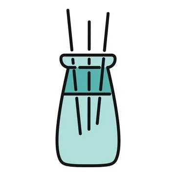 Reed diffuser spreading home fragrance aroma illustration Stock Illustration