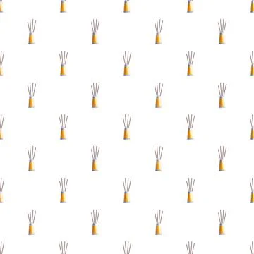 Reed diffuser sticks creating an aroma seamless pattern Stockillustratie