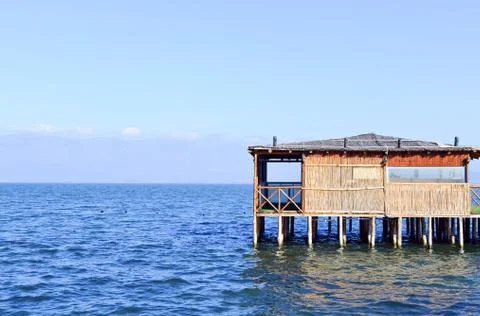 Reed hut Foto stock