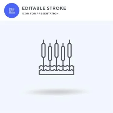 Reeds icon vector, filled flat sign, solid pictogram isolated on white, logo Stockillustratie