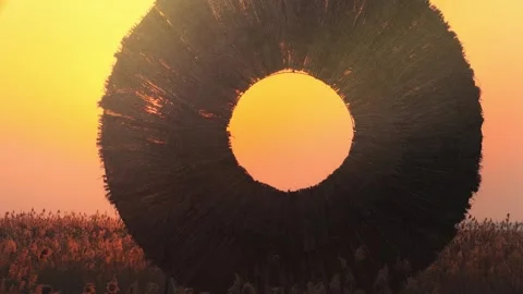 Reeds Plant In Sunset Light Stock Footage 325958406