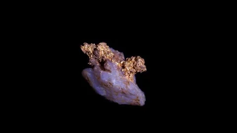 Reef Gold Embedded in Quartz. Stock Footage 252418649