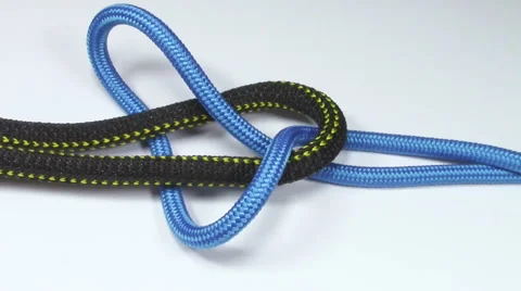 Reef knot tying Stock Footage 52312301