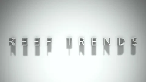 Reef trends 3D title animation with shadows on a white background Stock Footage 297268878