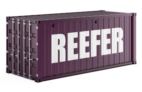 Reefer, shipping container. 3D rendering Stock-Illustration
