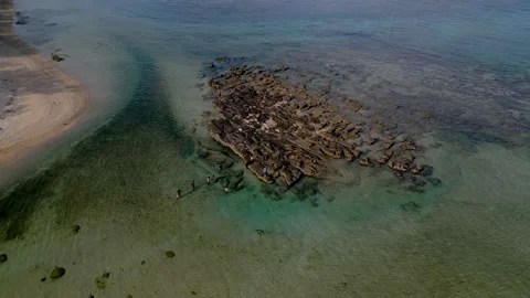 Reefs at beach Ujung Genteng Stock Footage 237967173