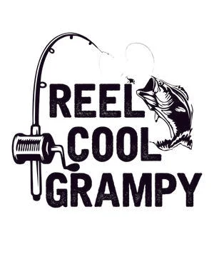 Reel Cool Grampy Illustrazione stock