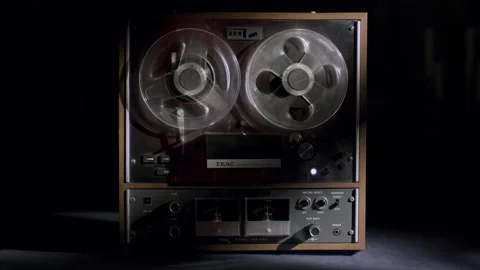 Tape Recorder Reel To Reel Stock Footage ~ Royalty Free Stock