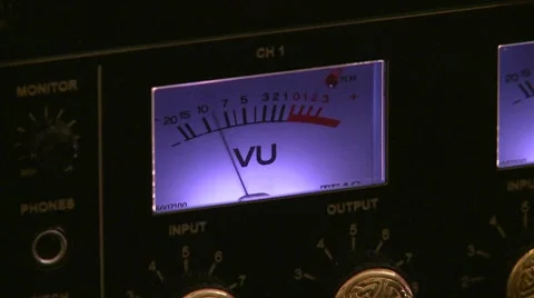 Reel to Reel  VU Meter Stock Footage 7760401