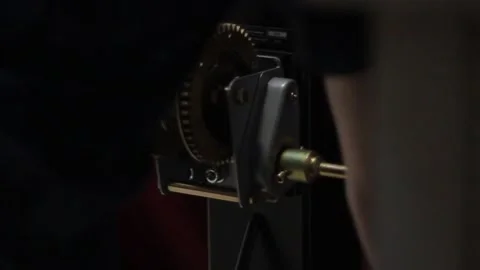 Reel, rotating mechanism, crank crank Stock Footage 275332853