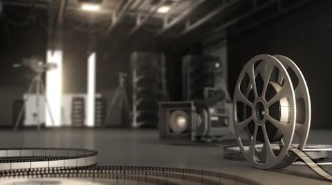 Reel with tape Stock Illustration