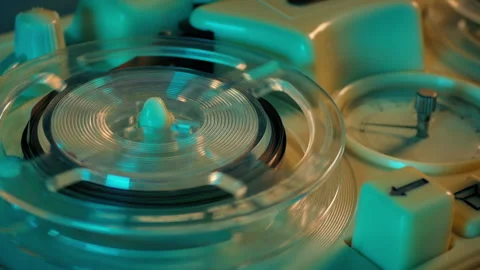Reel Tape Plays On Machine Stock Footage 316327274