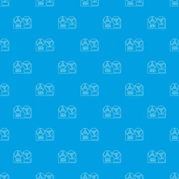 Reel tape recorder pattern vector seamless blue Stockillustratie