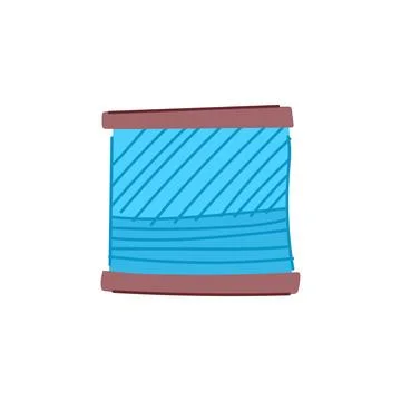 Reel thread spool cartoon vector illustration Illustrazione stock