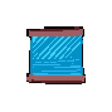 Reel thread spool pixel art vector illustration Illustrazione stock
