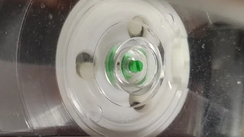 Reel Turning in VCR Cassette VHS Tape Stock Footage 256730966