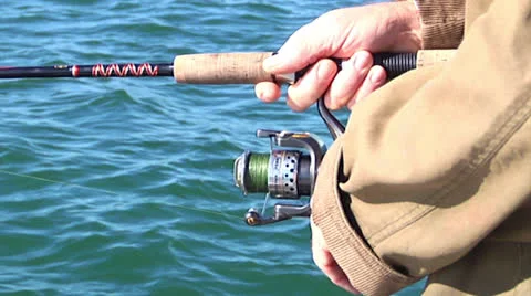 Reeling it in Stock Footage 24451700