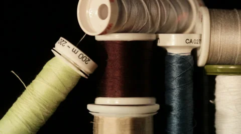 Reels of thread Stock Footage 37874561