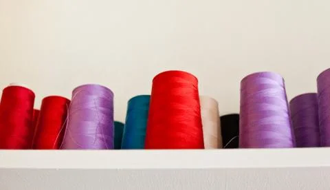 Reels of threads Stock Photos