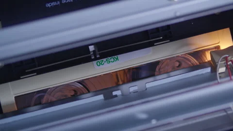 Reels Turning Inside Video Cassette Stock Footage 327415876