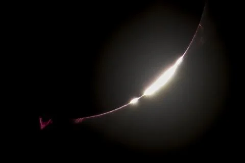 Reemerge - 2024 Total Solar Eclipse Stock Photos