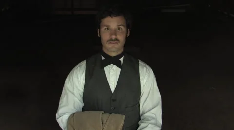 Reenactment of David Livingstone in Life Stock Footage 54837946