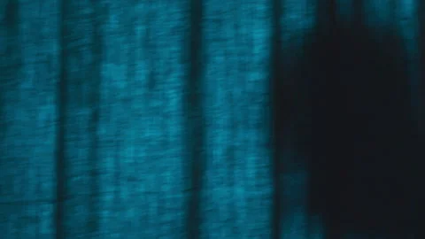 Reenactment: Shadow of man moving on window's curtain at night, 2020s, Californi Stock Footage 235330923