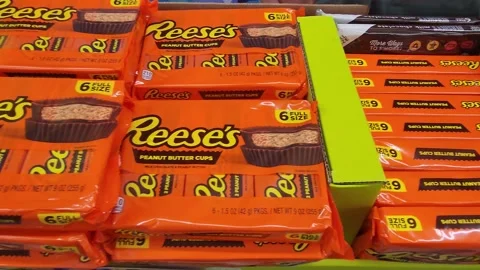 Reeses Chocolate Candy Stock Footage 197466996