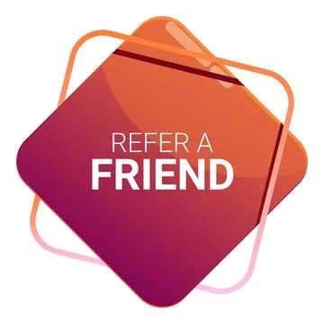 Refer a friend button with modern gradient design for marketing campaign Stock Illustration