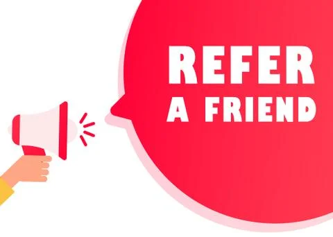Refer a friend concept. Referral program badge 스톡 일러스트
