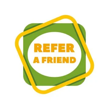 Refer a friend marketing program loyalty reward button 스톡 일러스트