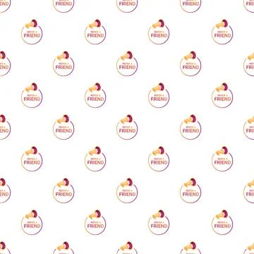Refer a friend program button megaphone pattern イラスト素材