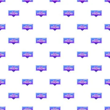 Refer a friend program button repeat pattern Illustrazione stock