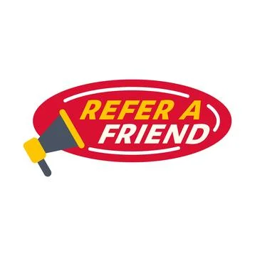 Refer a friend program creating new customer referrals 스톡 일러스트