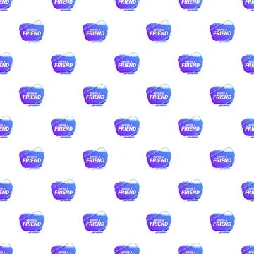 Refer a friend program marketing pattern seamless background 스톡 일러스트