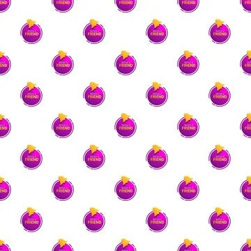 Refer a friend program marketing seamless pattern Illustrazione stock
