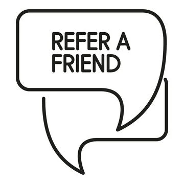 Refer a friend program speech bubble marketing icon 스톡 일러스트