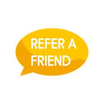 Refer a friend program speech bubble marketing icon 库存插图