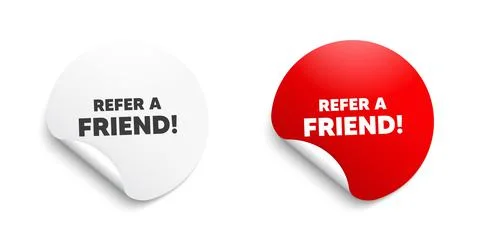 Refer a friend symbol. Referral program sign. Vector Stock Illustration