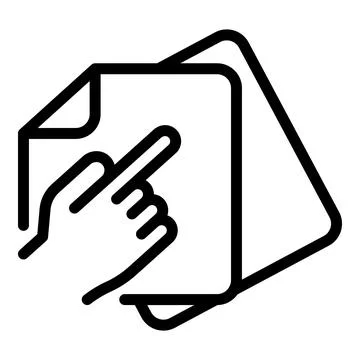 Refer restructuring icon, outline style Illustrazione stock