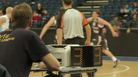 Referee in basketball Stock Footage 12567889
