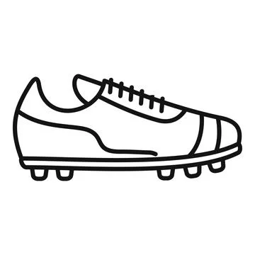 Referee boot icon outline . Soccer coach Stock Illustration