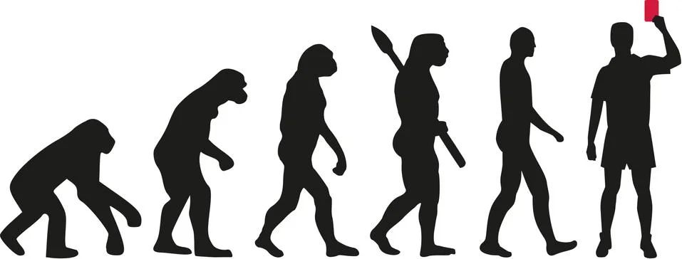 Referee evolution 스톡 일러스트