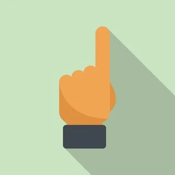 Referee finger sign icon flat . Penalty judge Stock Illustration