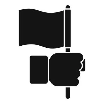 Referee flag icon simple vector. Soccer sport Stock Illustration