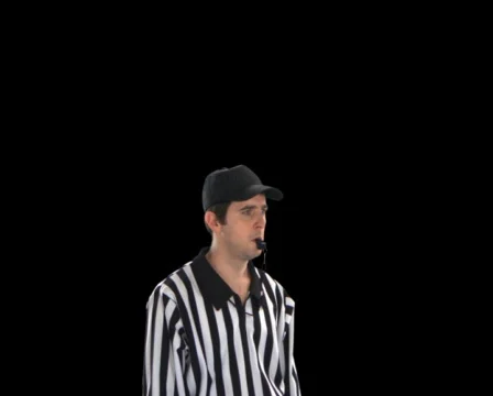 Referee giving touchdown signal Close Up Stock Footage 754489